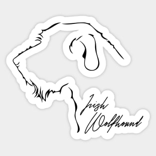 Proud Irish Wolfhound profile dog lover Sticker